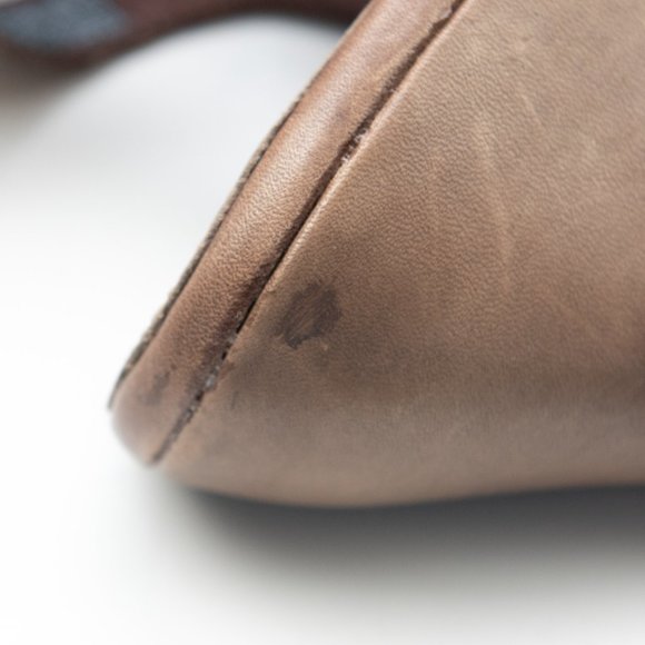 UGG Assia Sandals Leather Braided Straps Platform Wedge Heel Shoes Brown Size 10 - Picture 9 of 10